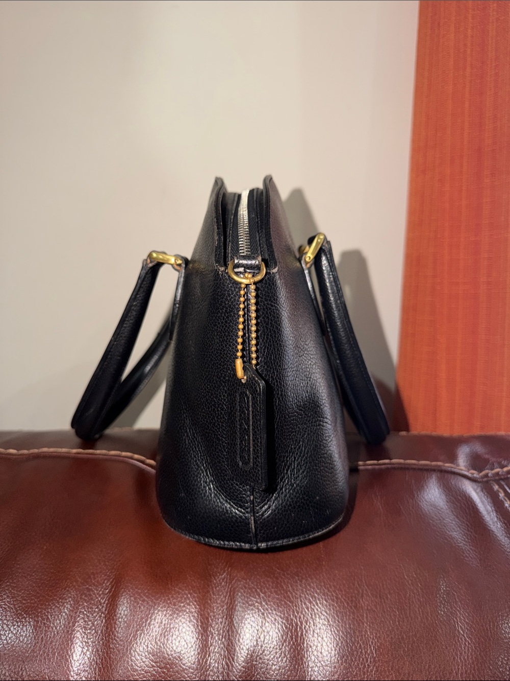 ‼️Vintage Coach Black Leather Satchel - Picture 3 of 12
